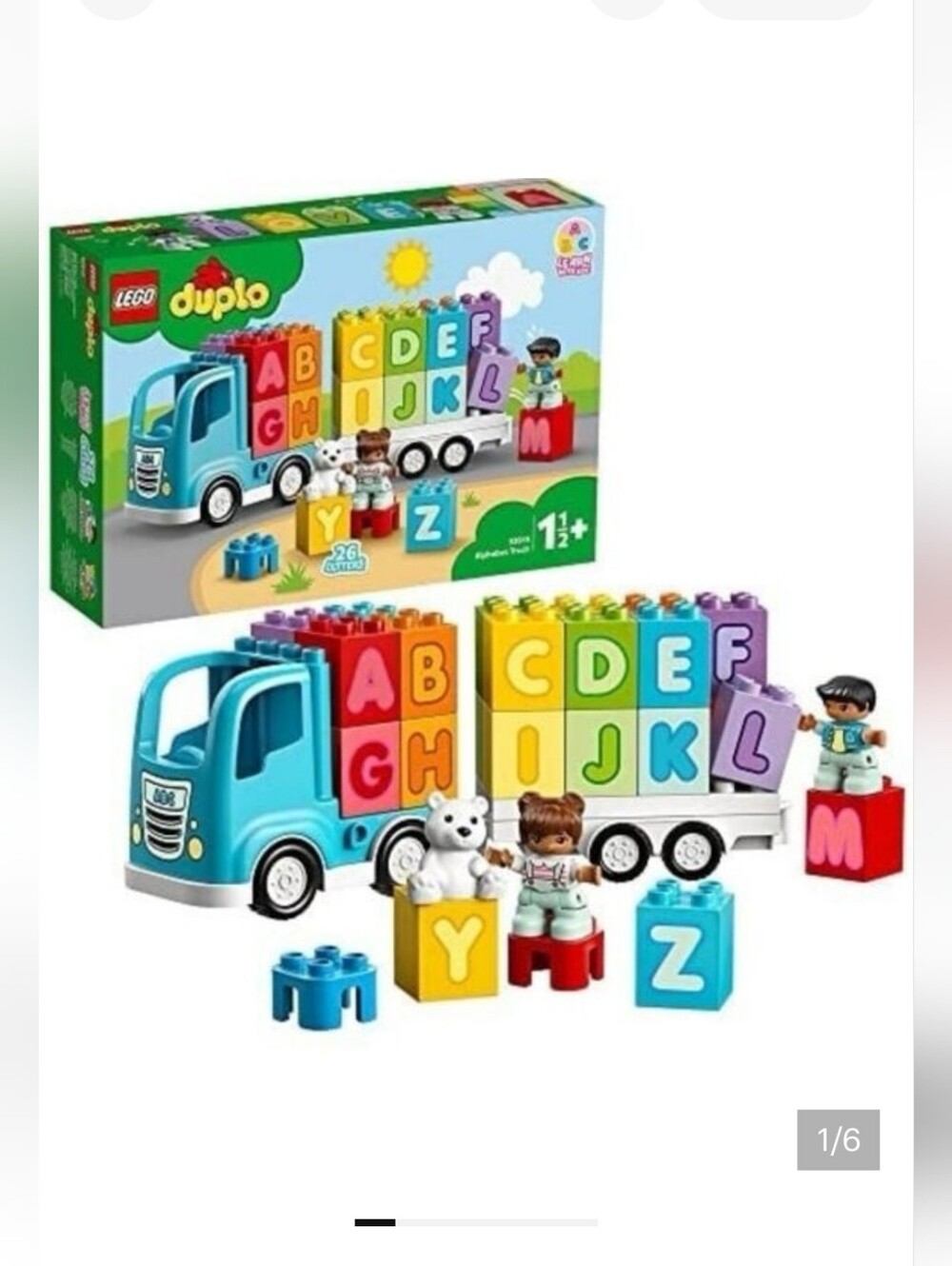 Lego Duplo Alphabet Truck Toy Set – Blue Truck with Multicolor Blocks
